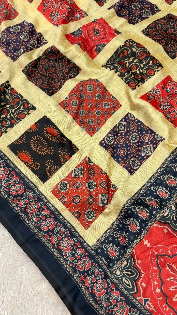 Tusser Silk Kalamkari Saree Vol.11