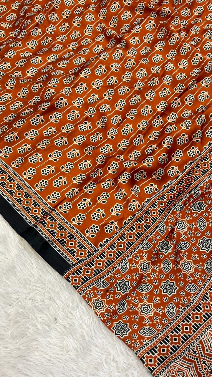 Summer Special Ajrakh Collection Saree (102)