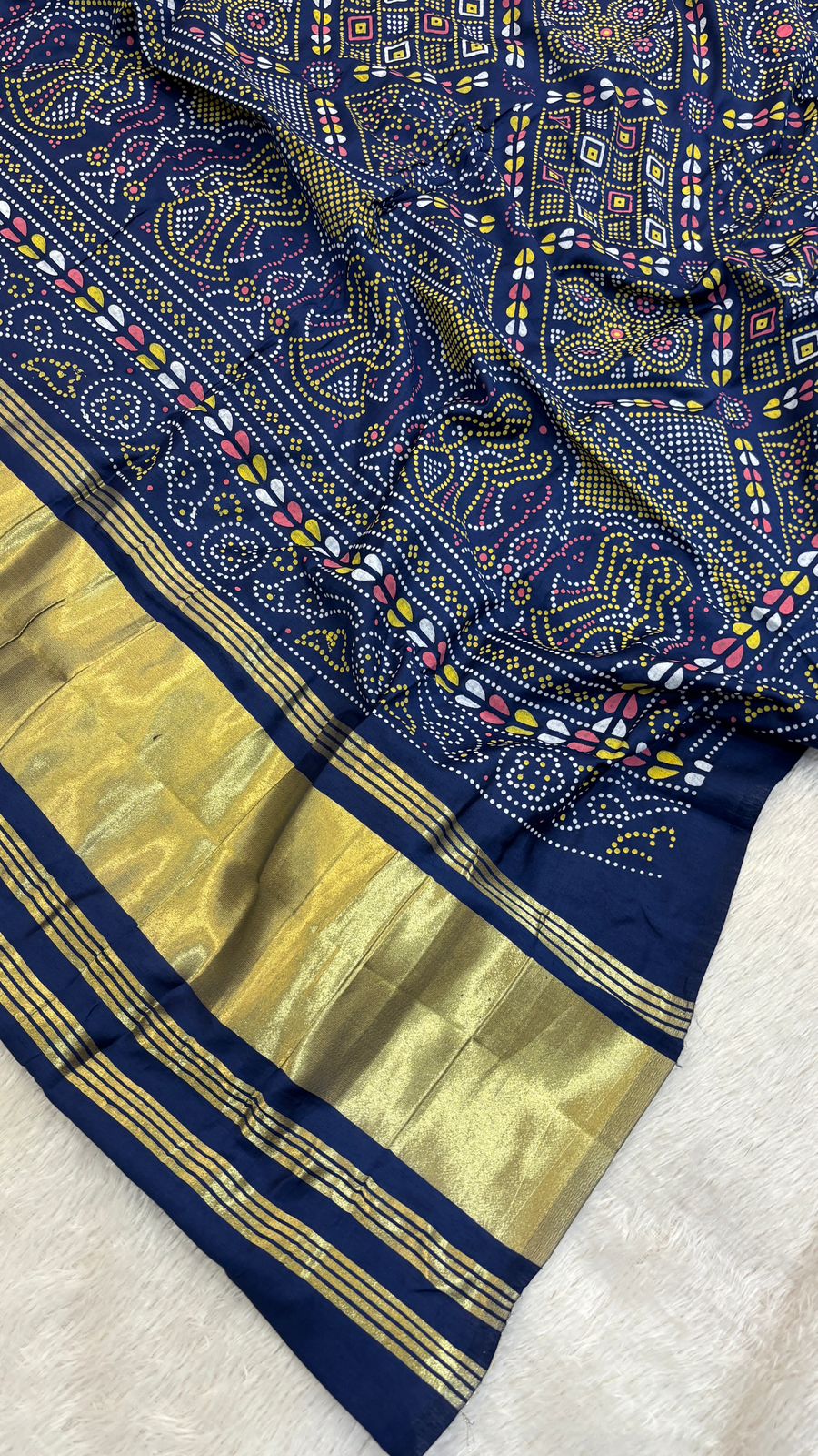 Kutchi Duppta with Lagdi Patta - Blue