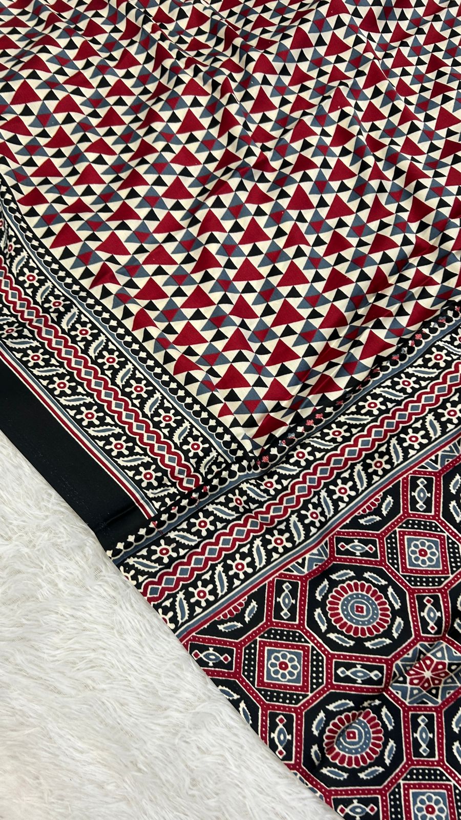 Summer Special Ajrakh Collection Saree (107)