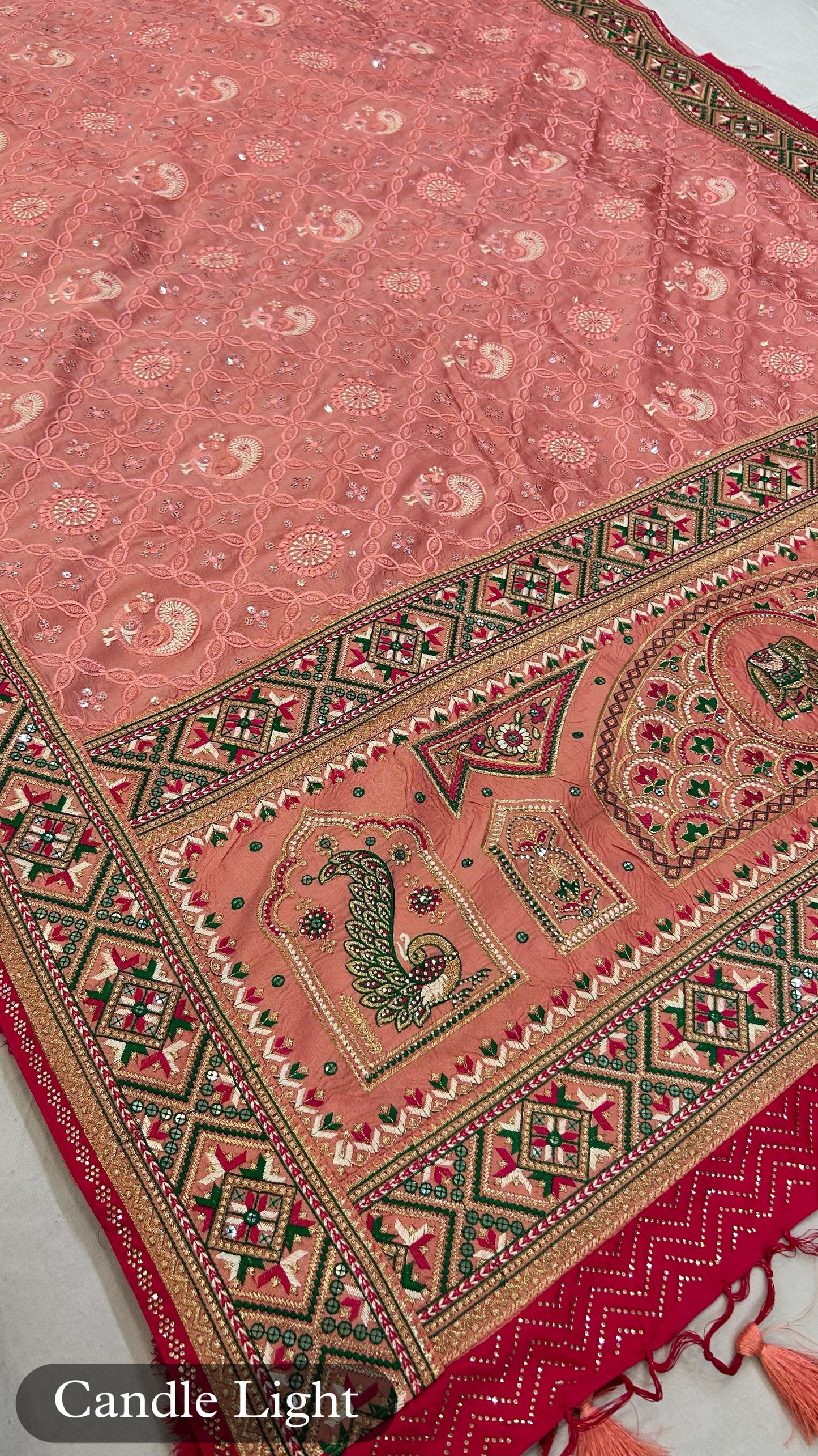 Kutchi X Thread Work Sarees with Heavy Blouse