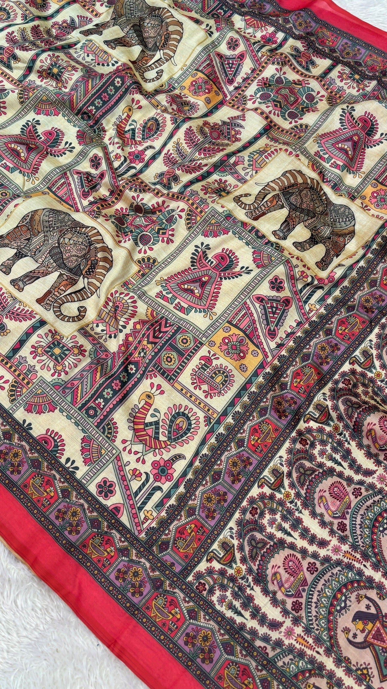 Tusser Silk Kalamkari Saree Vol.12