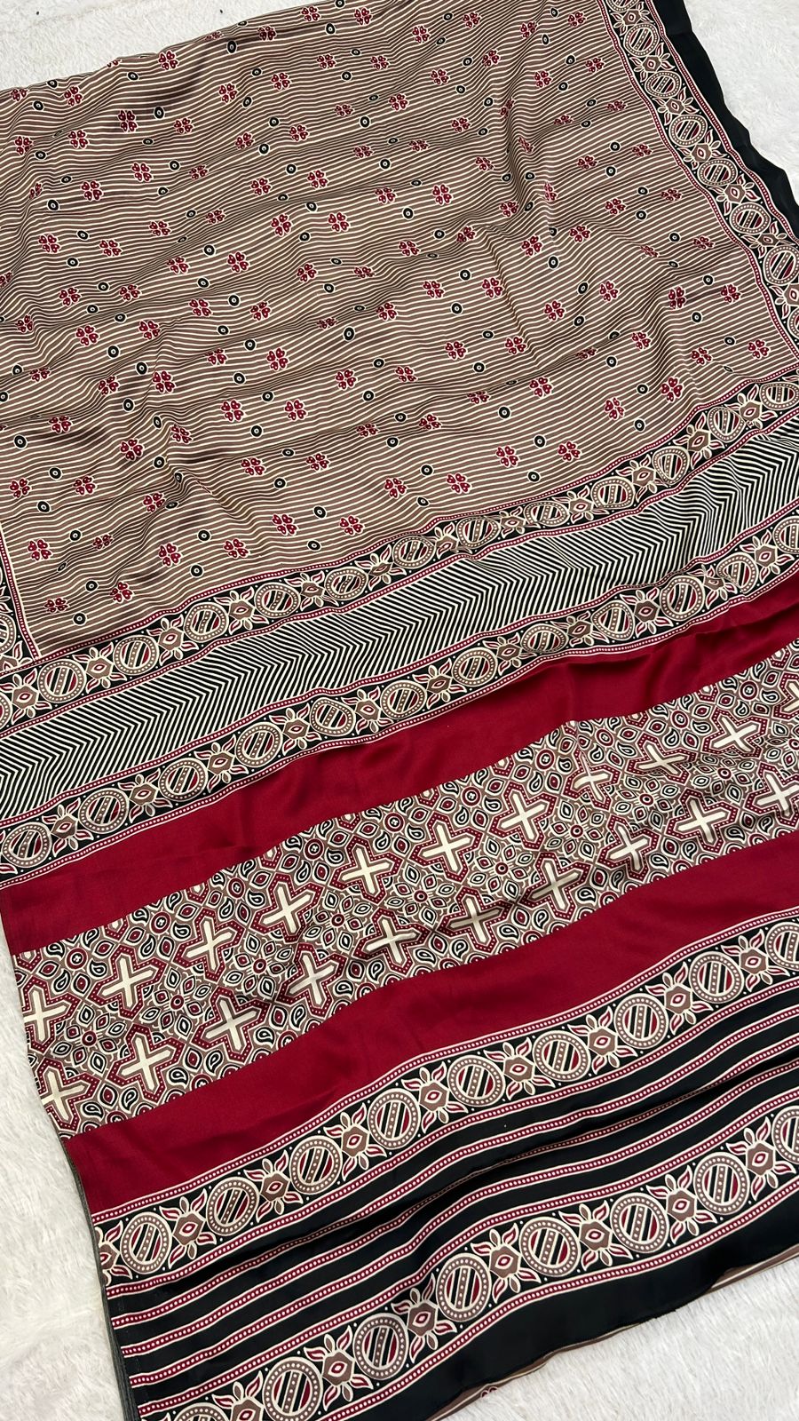 Summer Special Ajrakh Collection Saree (104)
