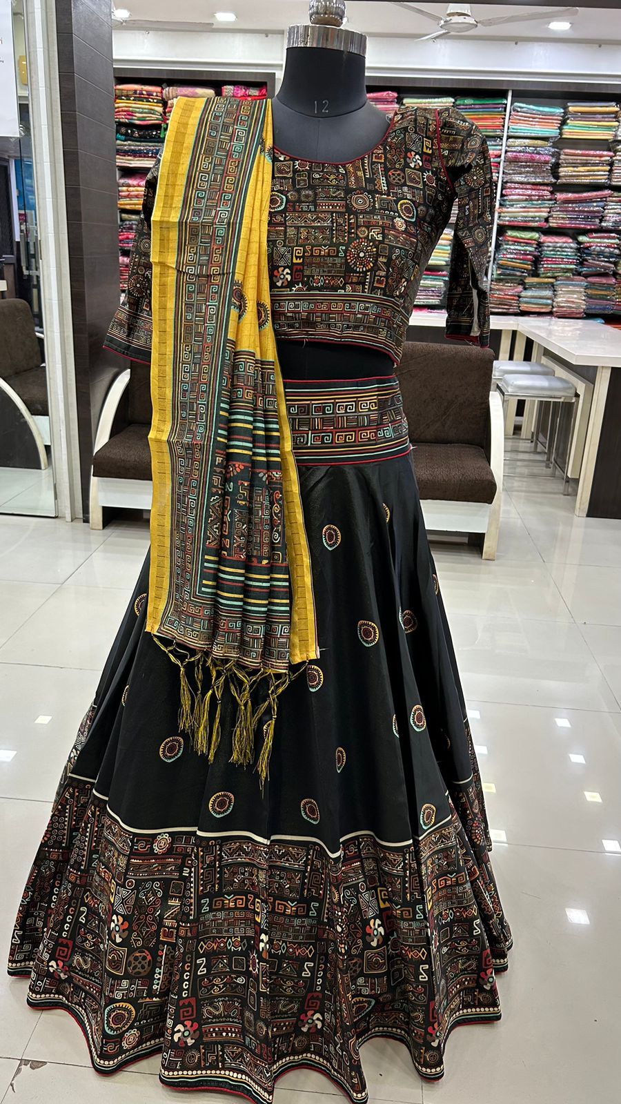 Kalamkari 7 Meter flair Lehanga Choli