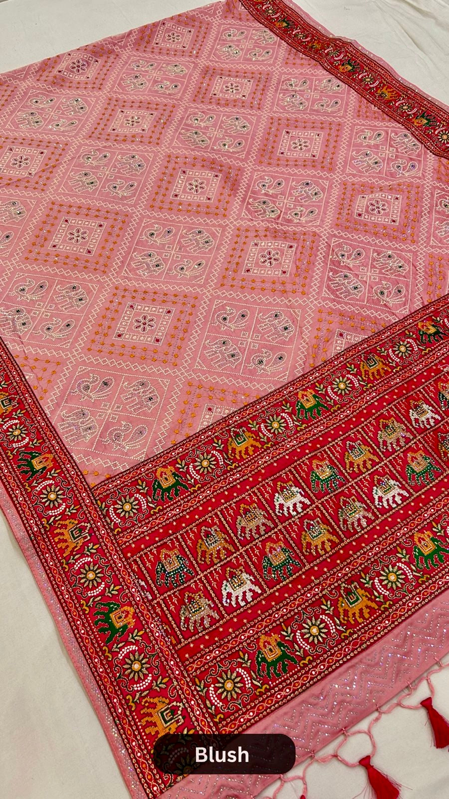 Lakhnavi Work Patola Saree