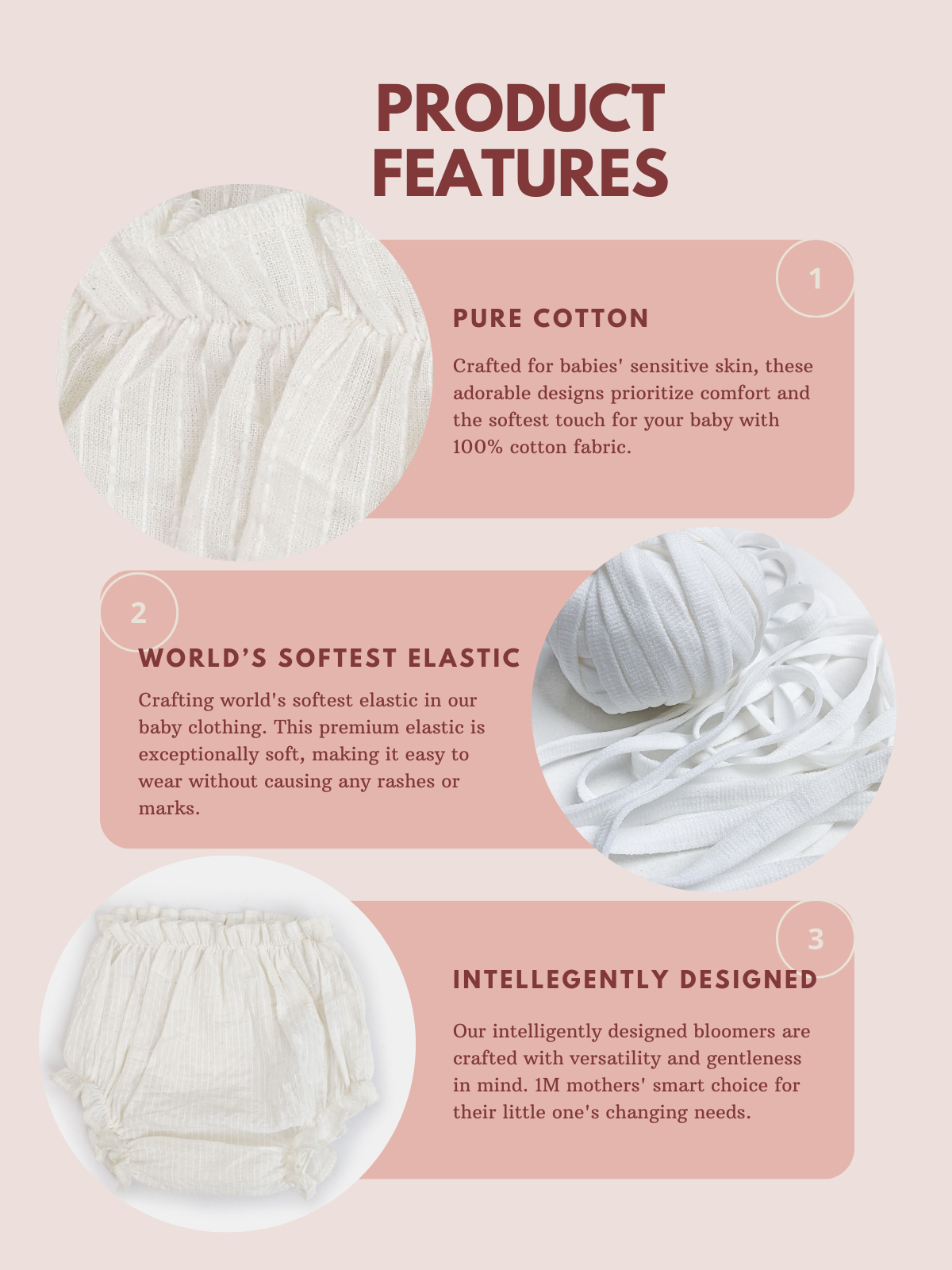 Halemons Baby Girl Pure Cotton Butter Bloomers World's Softest Elastic - ZIGZAG