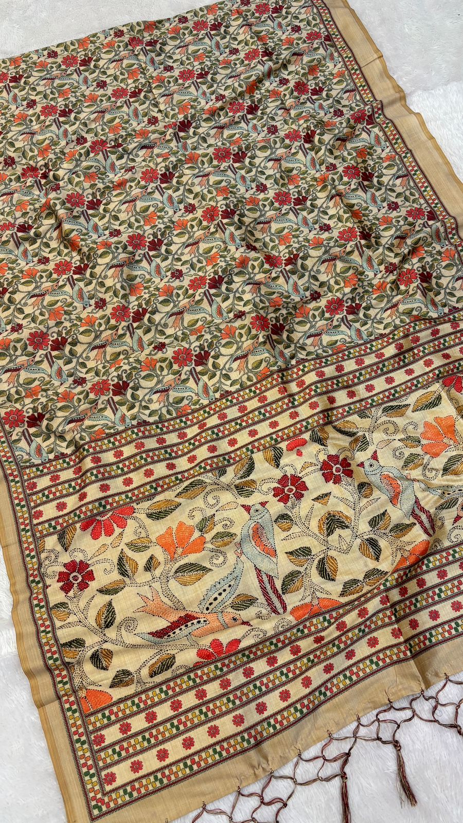 Tusser Silk Kalamkari Saree Vol.9