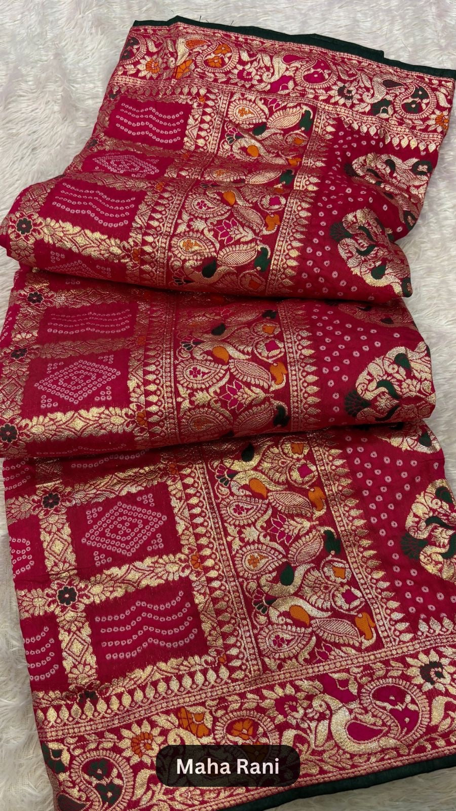 Gharchola Weaving Dola Silk Saree with Heavy Blouse