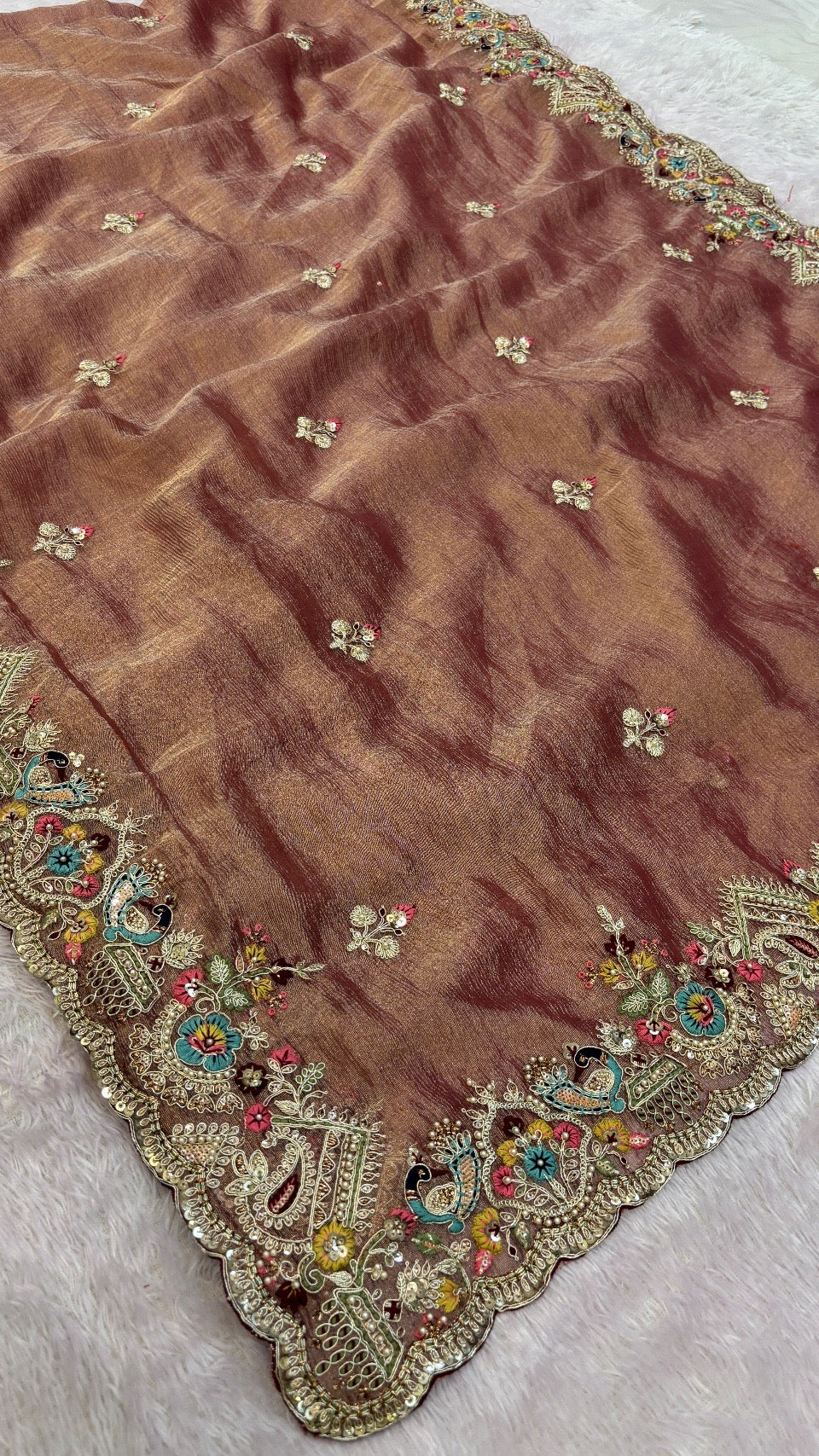 Shaan-E-Hindustan Limited Edition Saree! Rose Gold