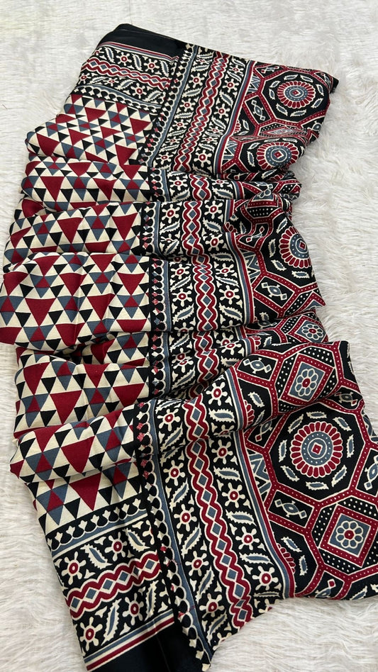 Summer Special Ajrakh Collection Saree (107)
