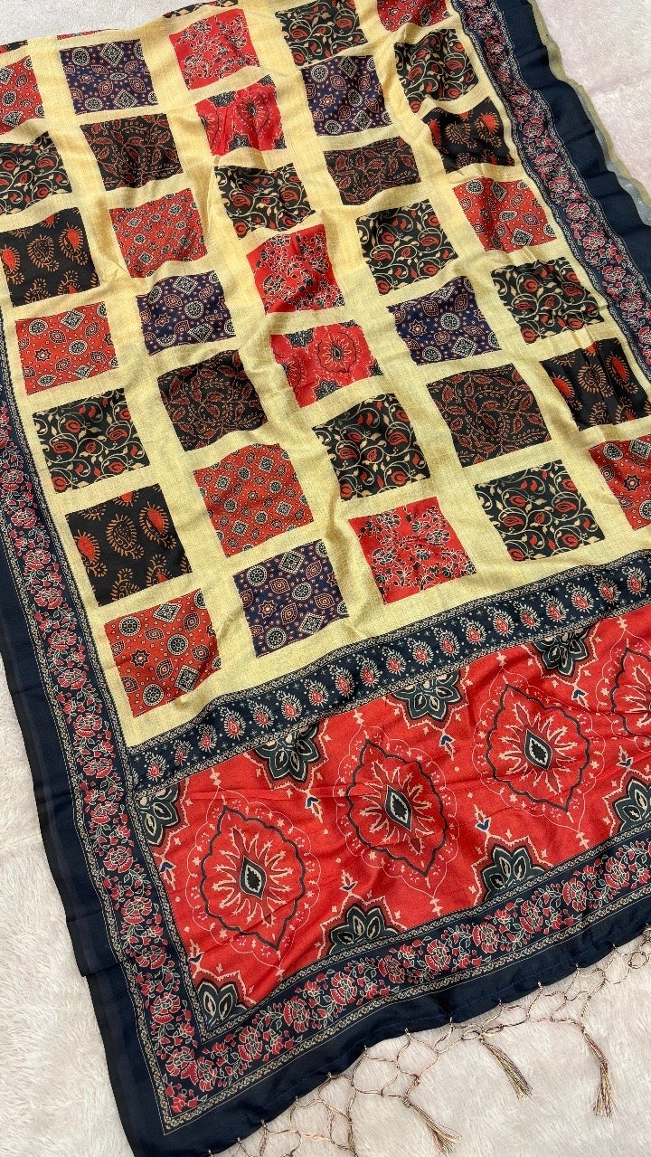 Tusser Silk Kalamkari Saree Vol.11