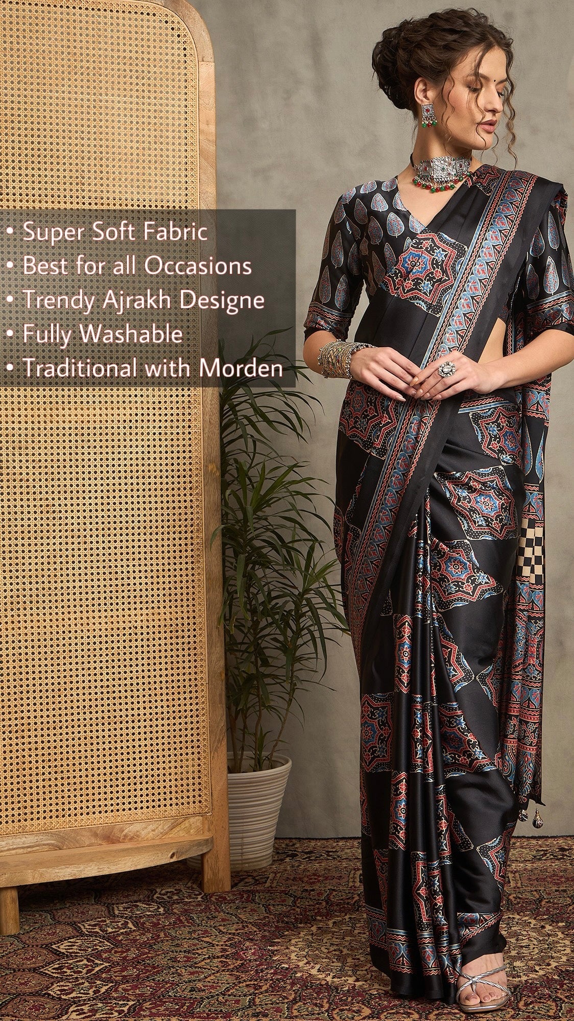 All New Designer Ajrakh Saree