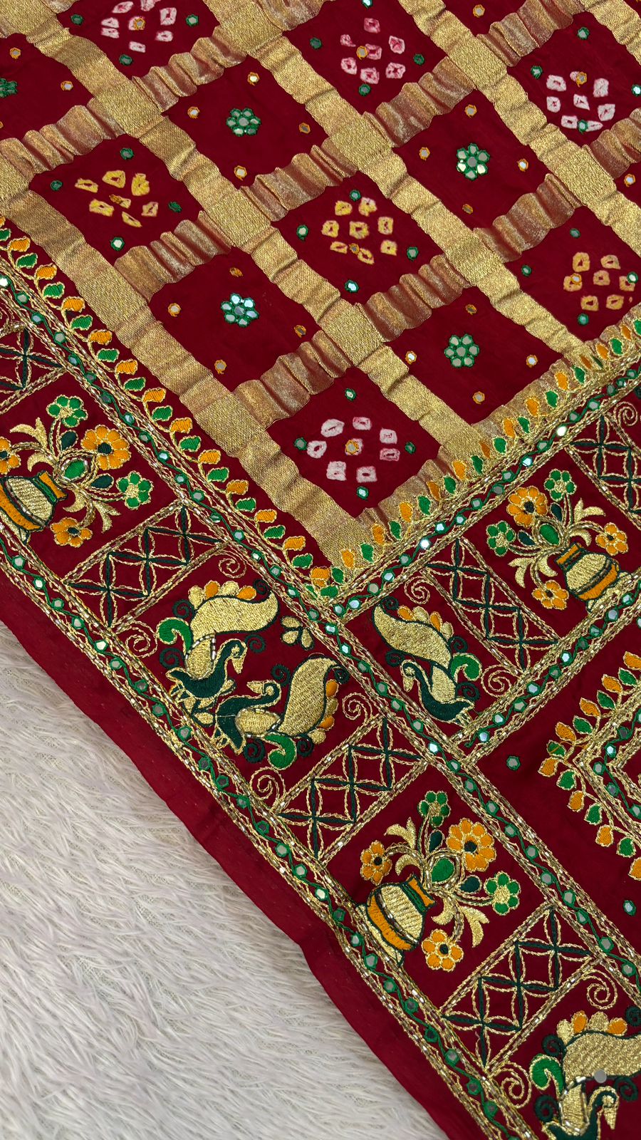 Traditional Gharchola Saree (783 Maroon)