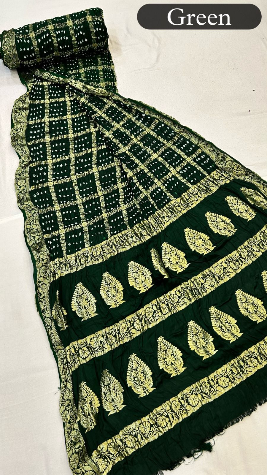 Gaji Silk Chex Bandhani
