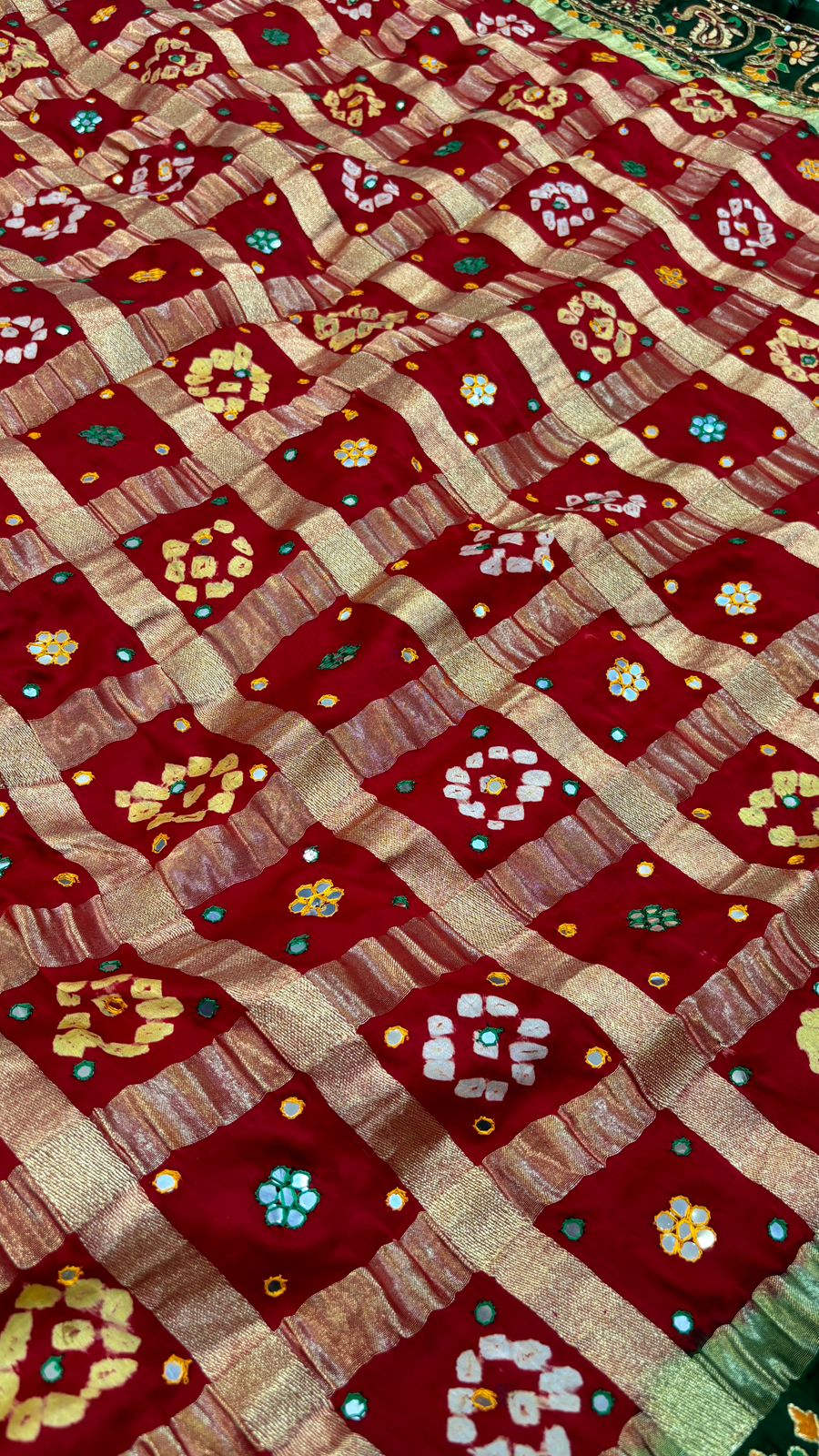 Traditional Gharchola Saree (Tulsi)