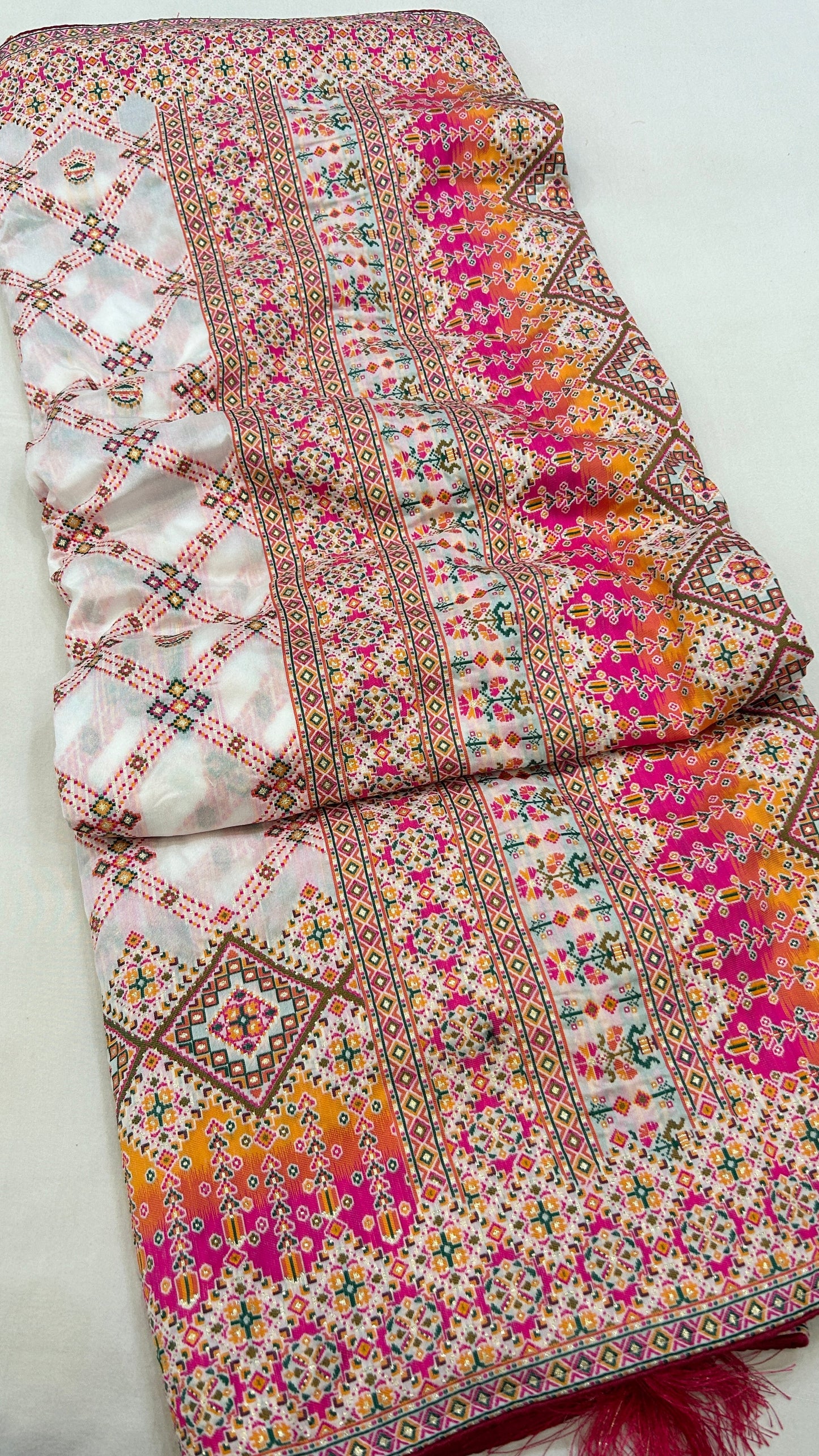 Rajwadi Pashmina Patola Silk Saree