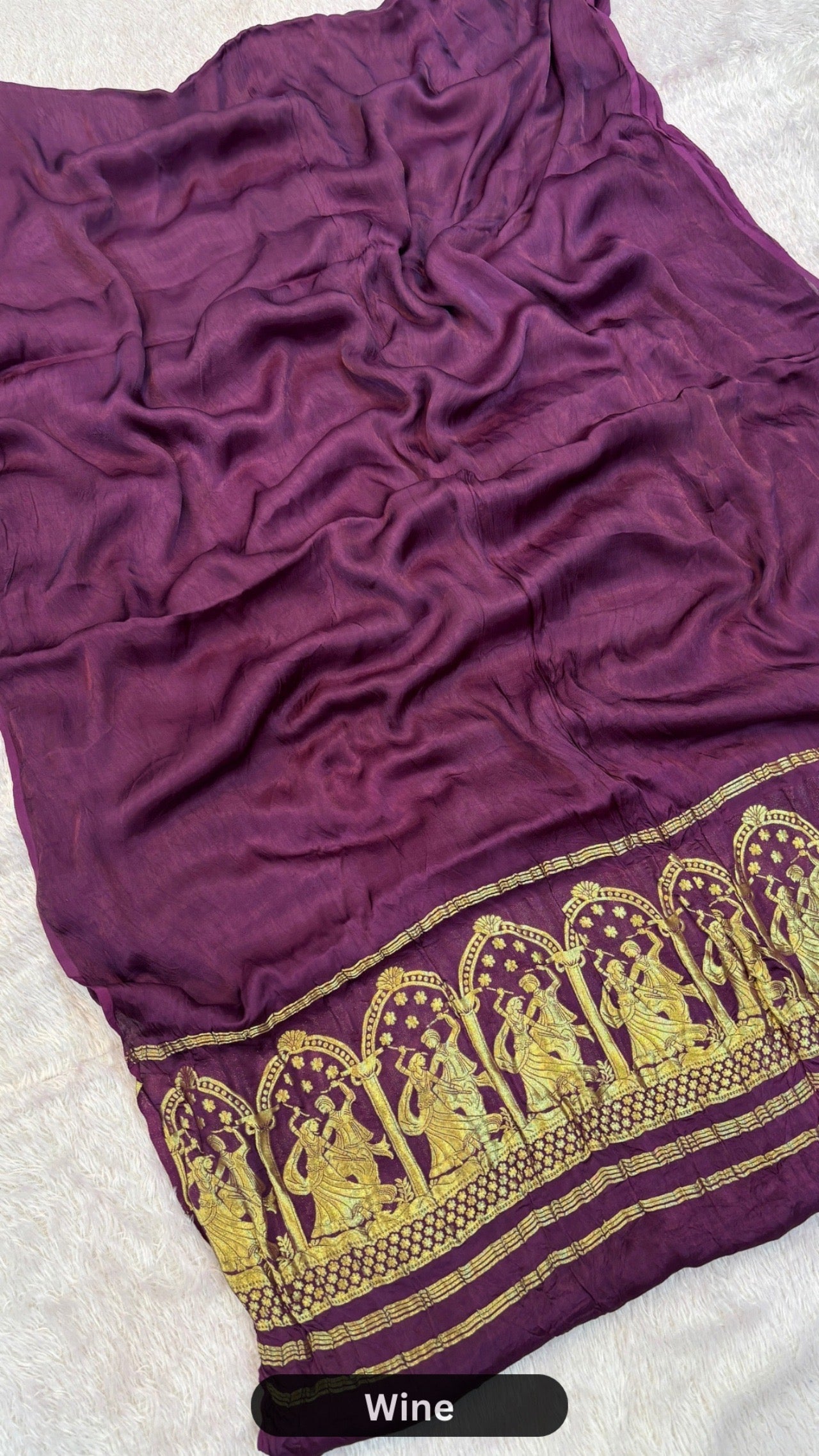 Plain Model Silk Saree (Never a Old Fashion) Wine