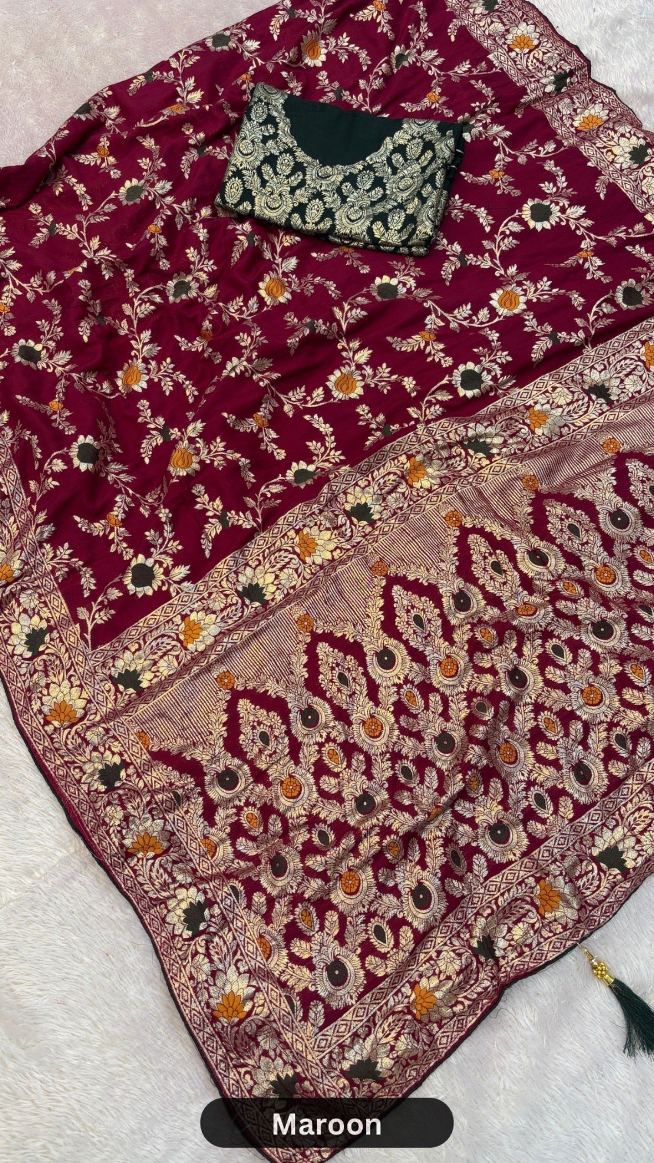 Banarasi Woven Saree with Heavy Blouse