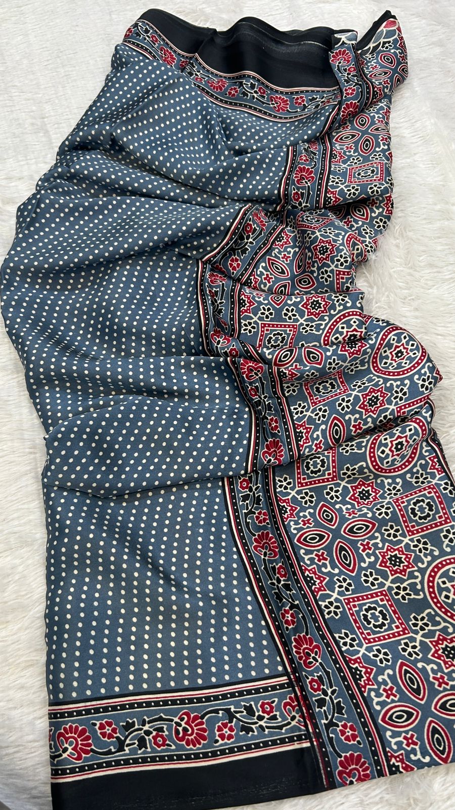 Summer Special Ajrakh Collection Saree (105)