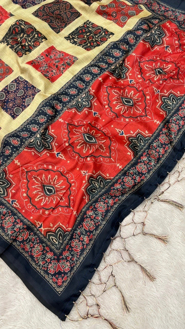 Tusser Silk Kalamkari Saree Vol.11