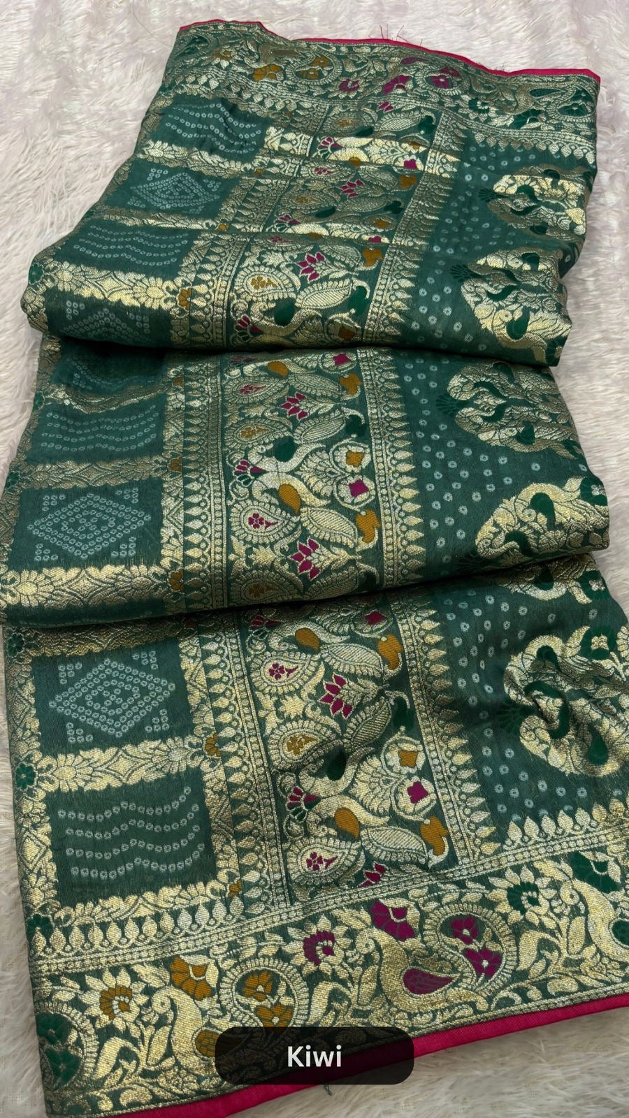 Gharchola Weaving Dola Silk Saree with Heavy Blouse