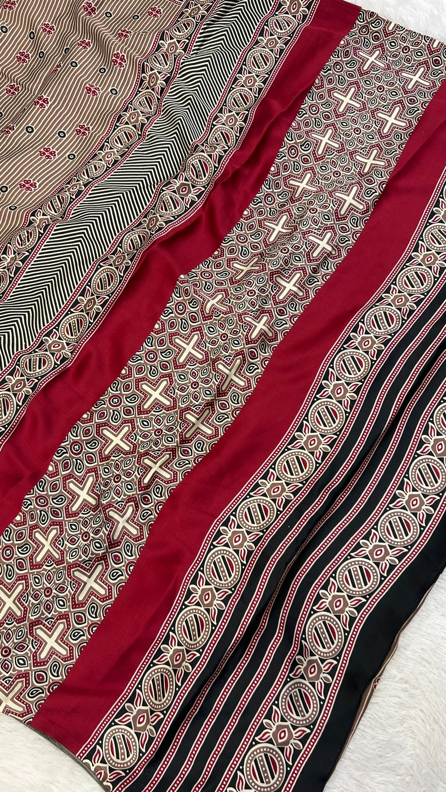 Summer Special Ajrakh Collection Saree (104)