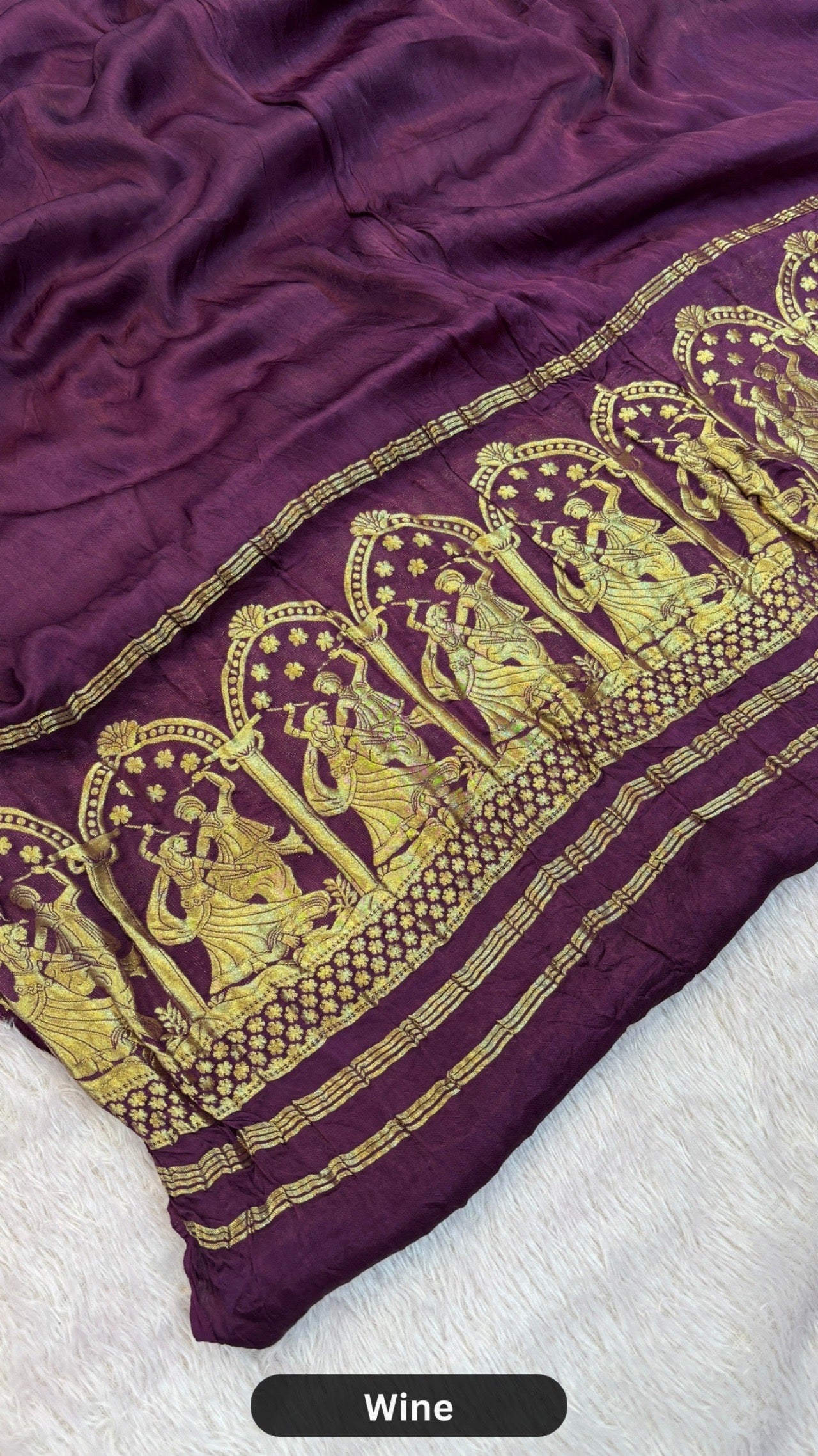 Plain Model Silk Saree (Never a Old Fashion) Wine