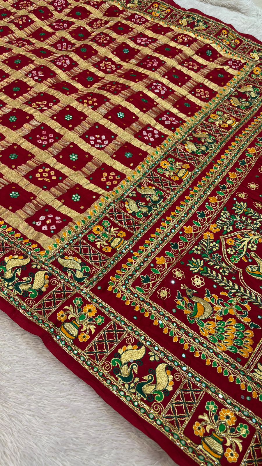 Traditional Gharchola Saree (783 Maroon)