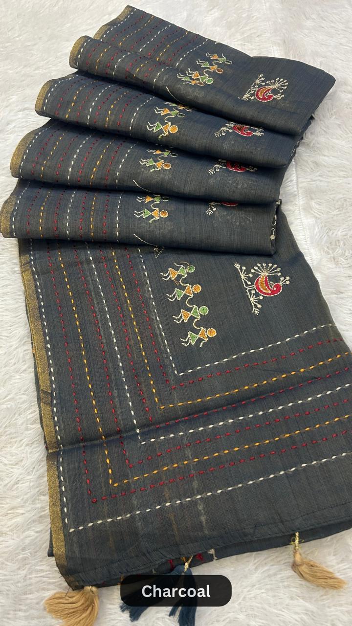 Corporate Wear Katha Saree