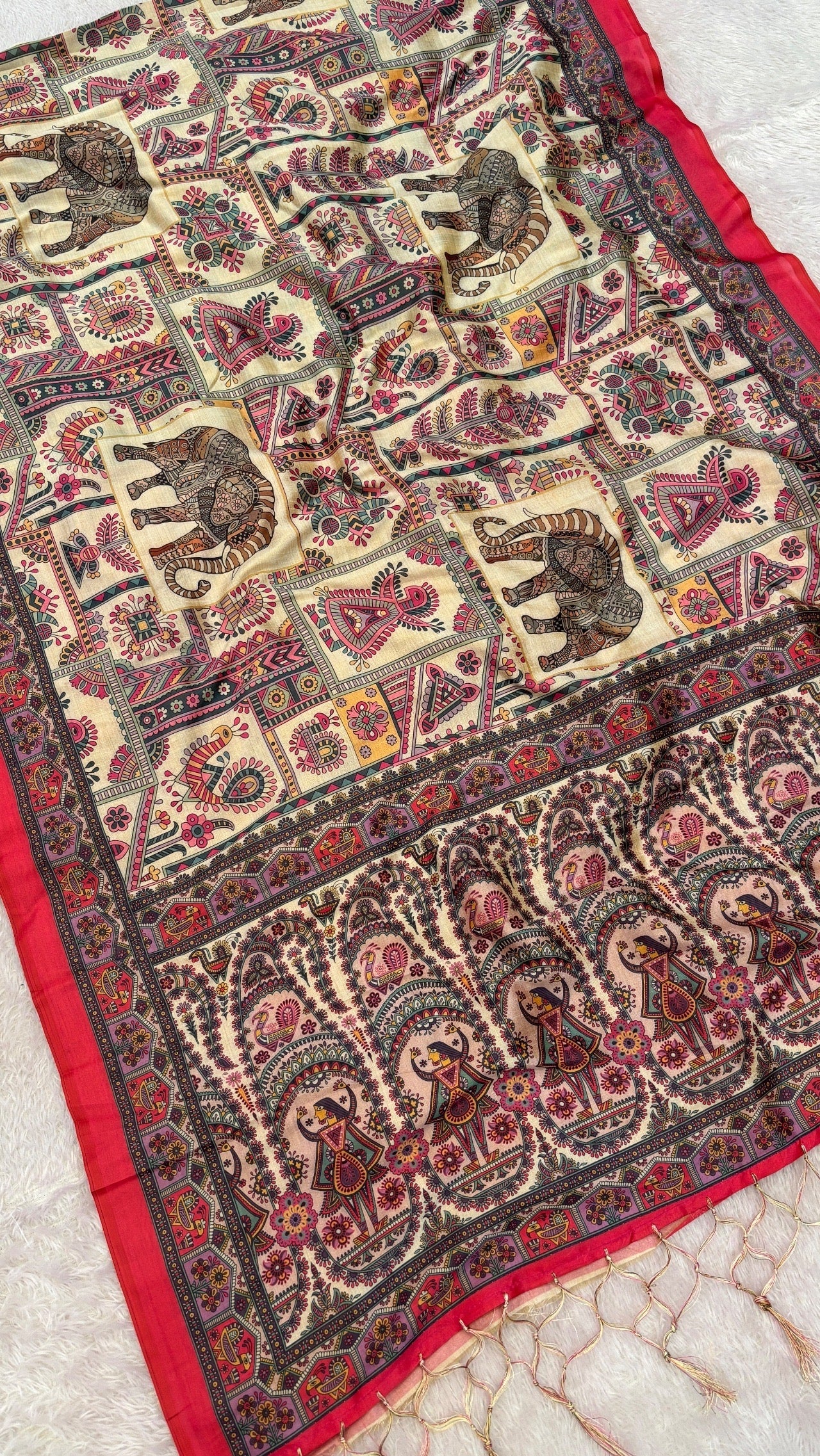 Tusser Silk Kalamkari Saree Vol.12