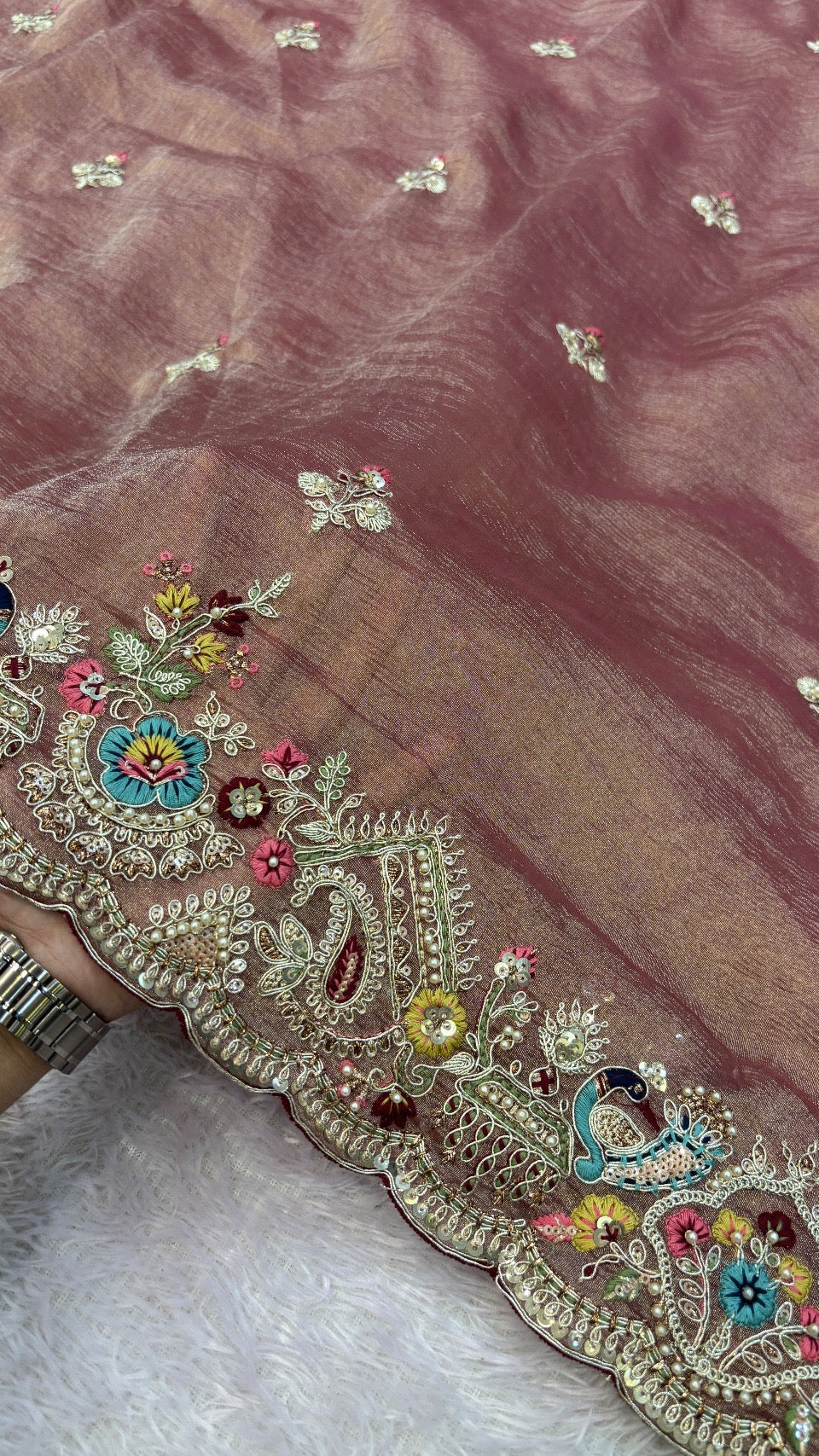 Shaan-E-Hindustan Limited Edition Saree! Rose Gold