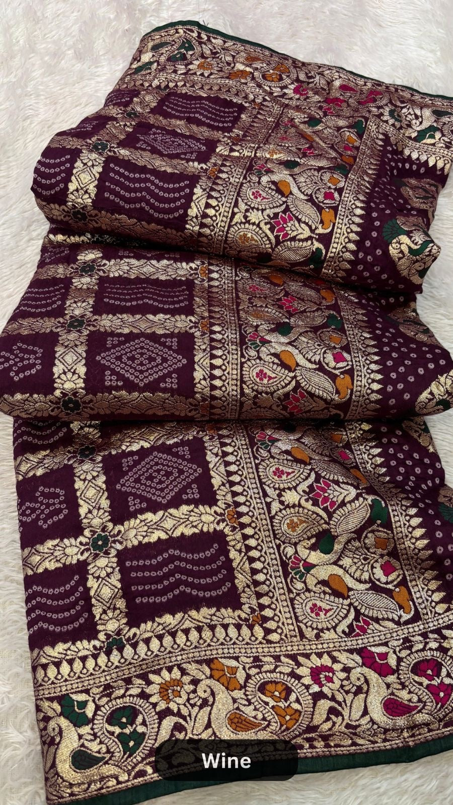 Gharchola Weaving Dola Silk Saree with Heavy Blouse