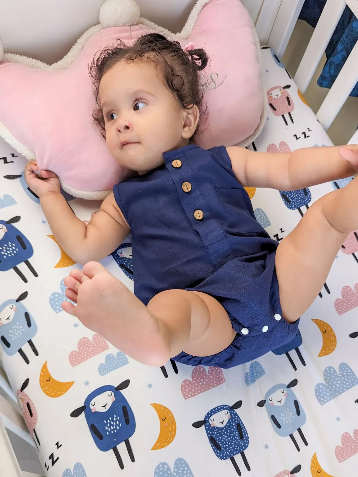 Blue Baby Unisex Pure Cotton Bubble Romper