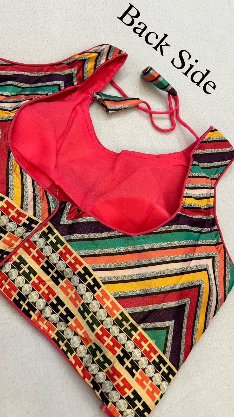 Multi Stripe 7 Meter Flair Lehanga Choli