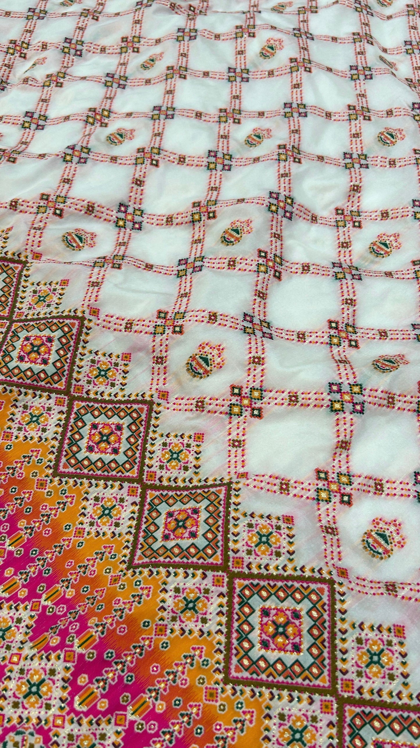 Rajwadi Pashmina Patola Silk Saree