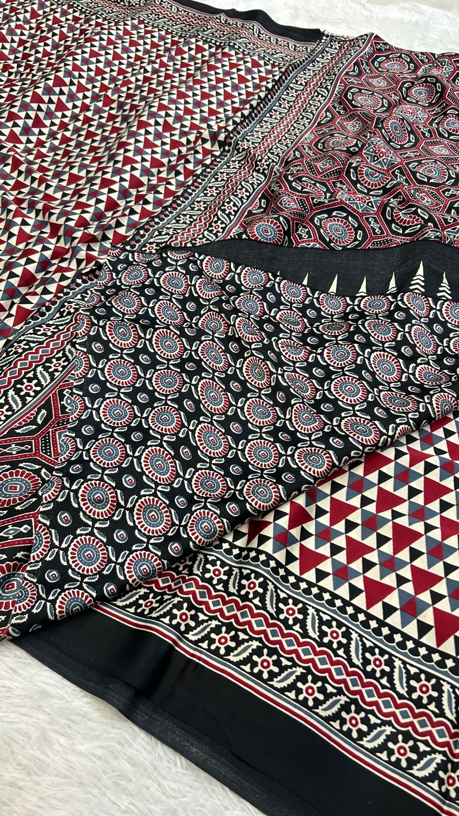 Summer Special Ajrakh Collection Saree (107)