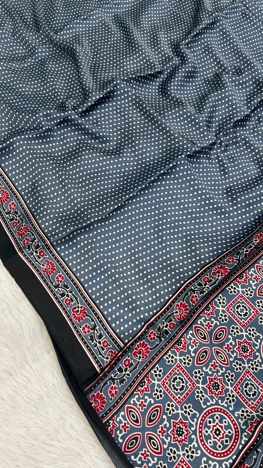 Summer Special Ajrakh Collection Saree (105)