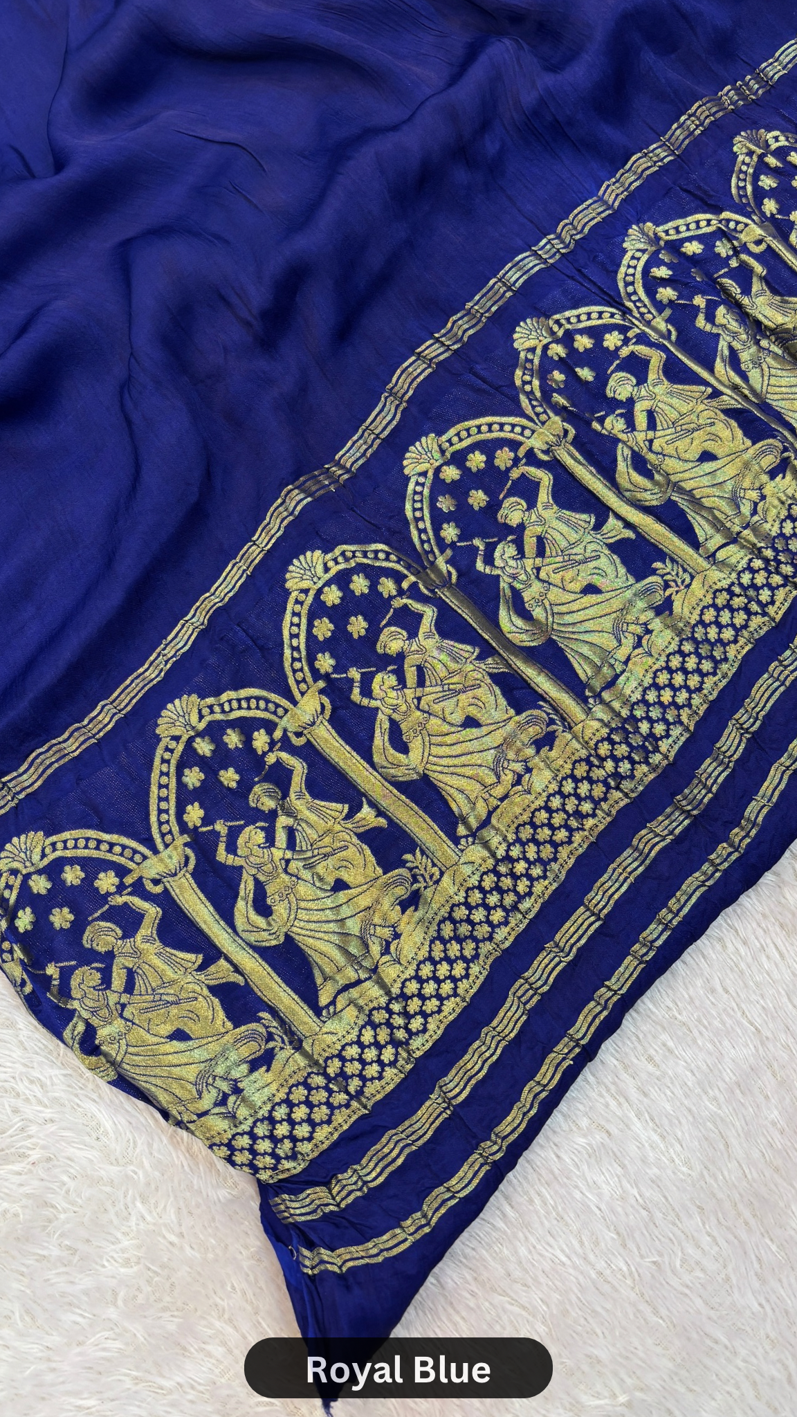 Plain Model Silk Saree (Never a Old Fashion) Royal Blue