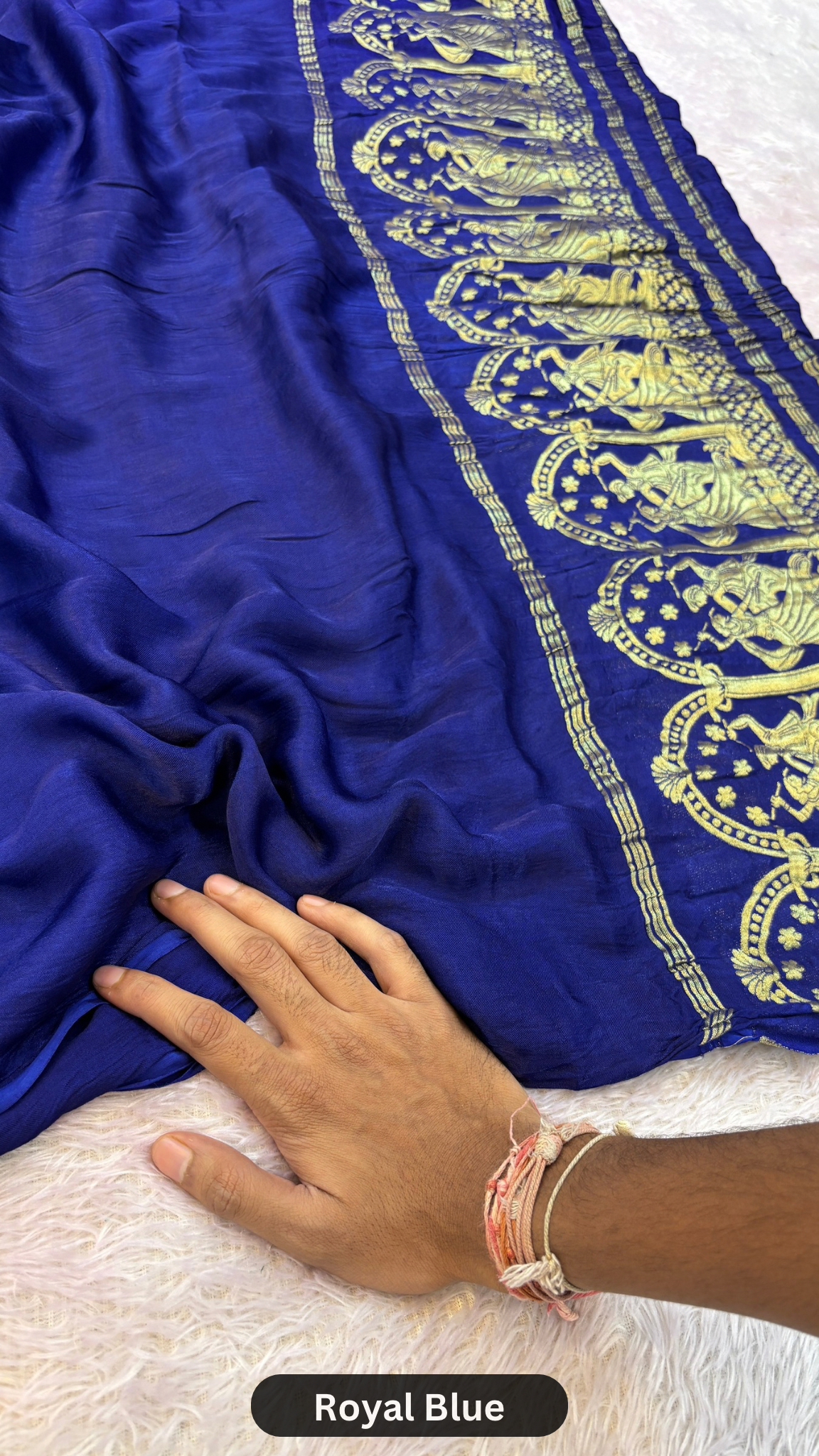 Plain Model Silk Saree (Never a Old Fashion) Royal Blue