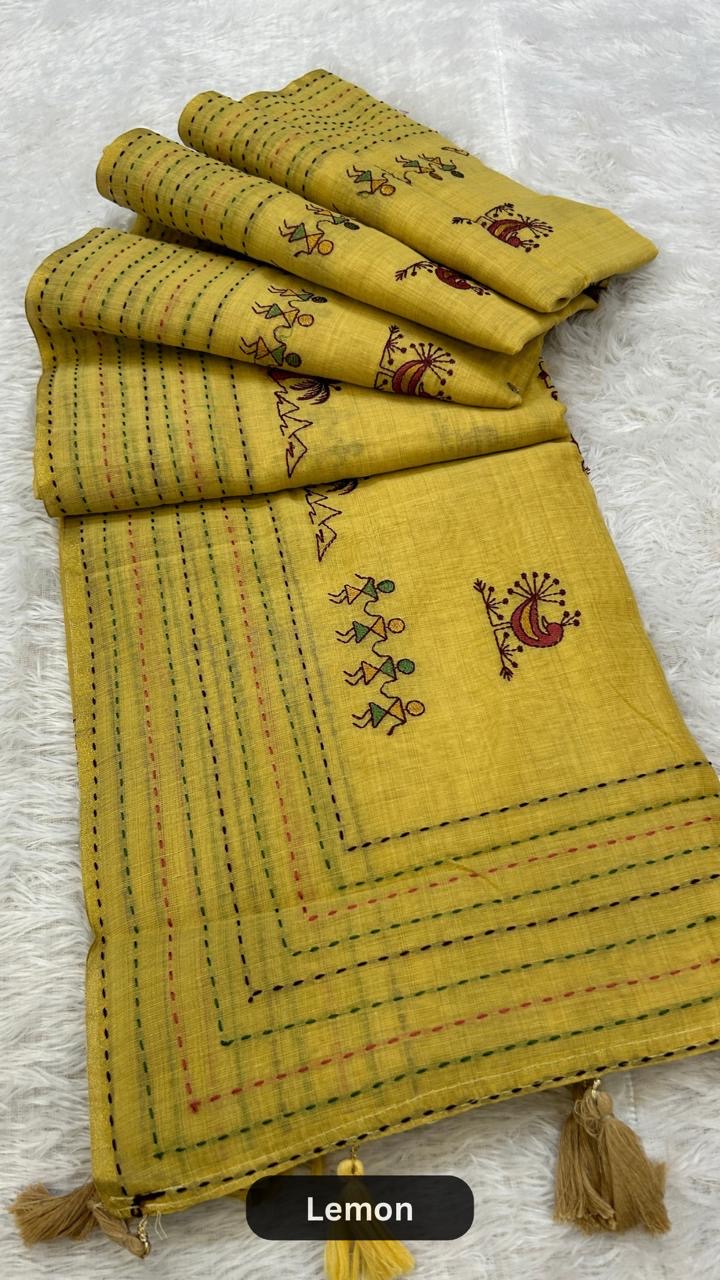 Corporate Wear Katha Saree