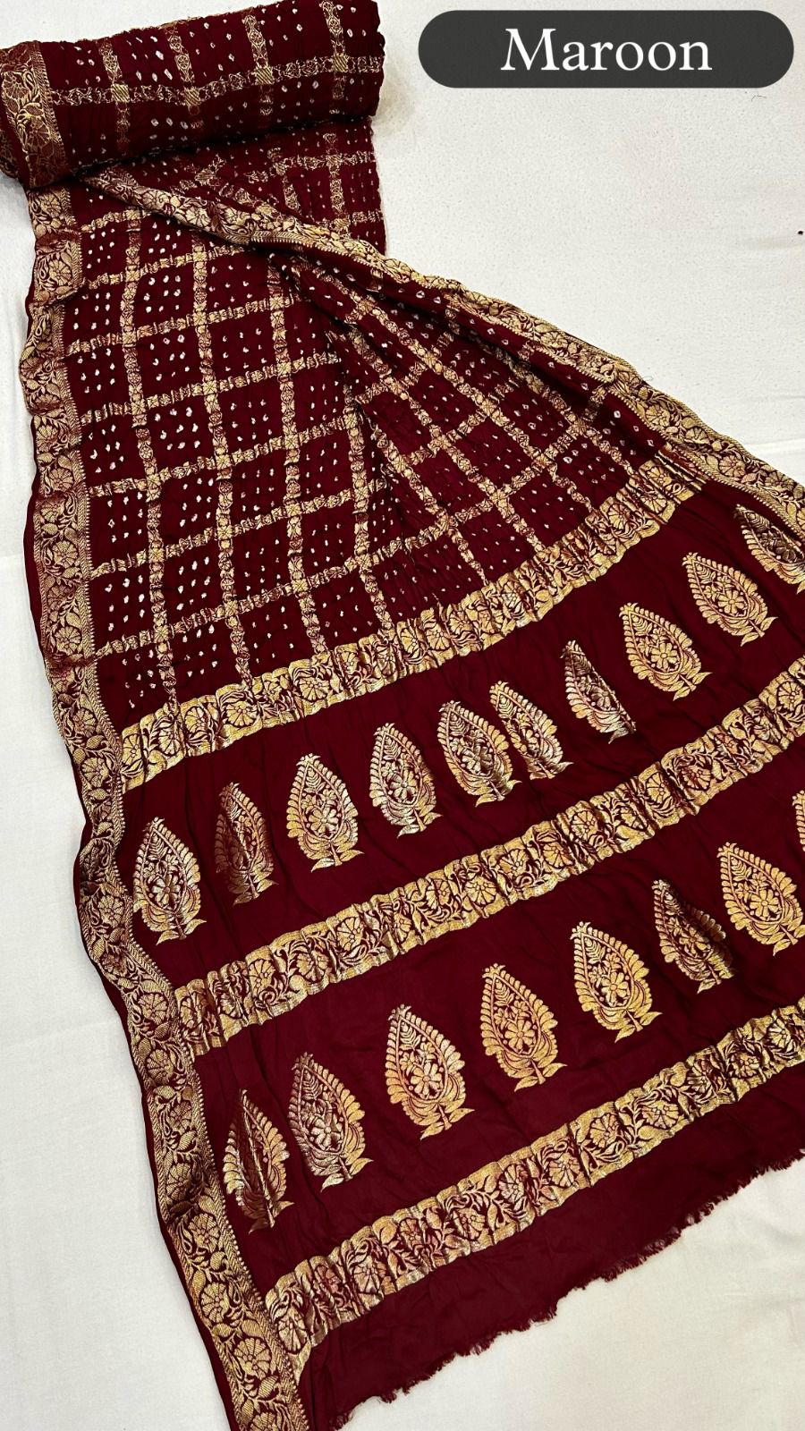 Gaji Silk Chex Bandhani