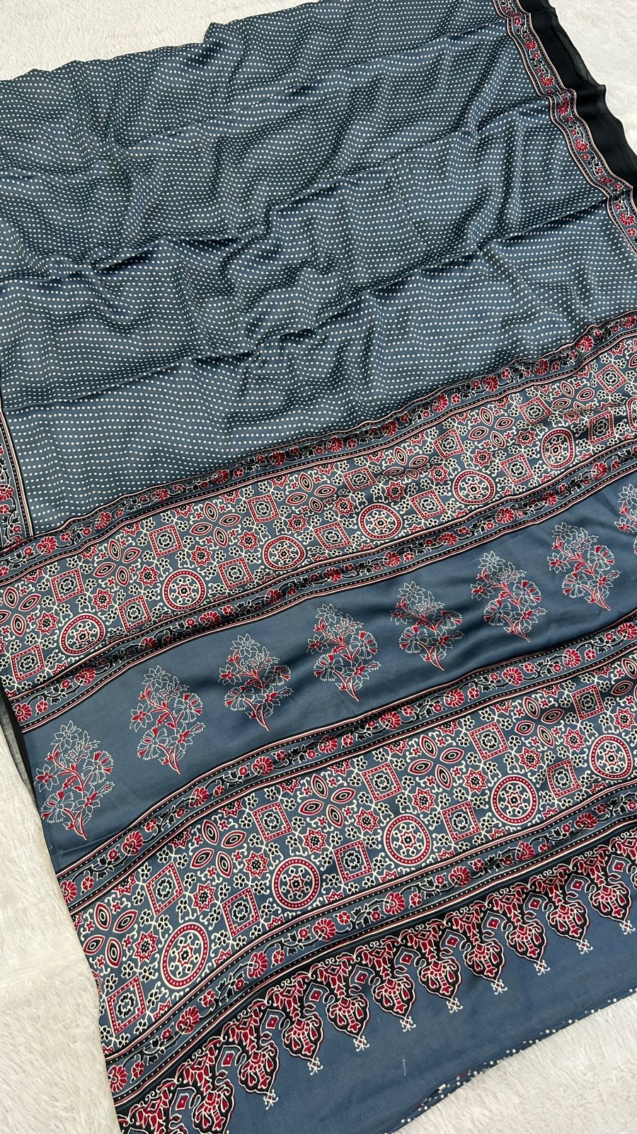 Summer Special Ajrakh Collection Saree (105)