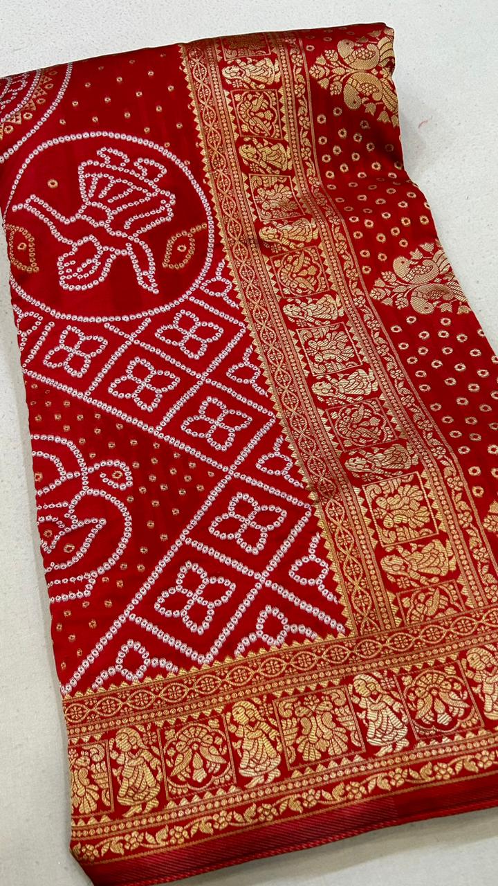 Lakhanavi Bandhani Saree