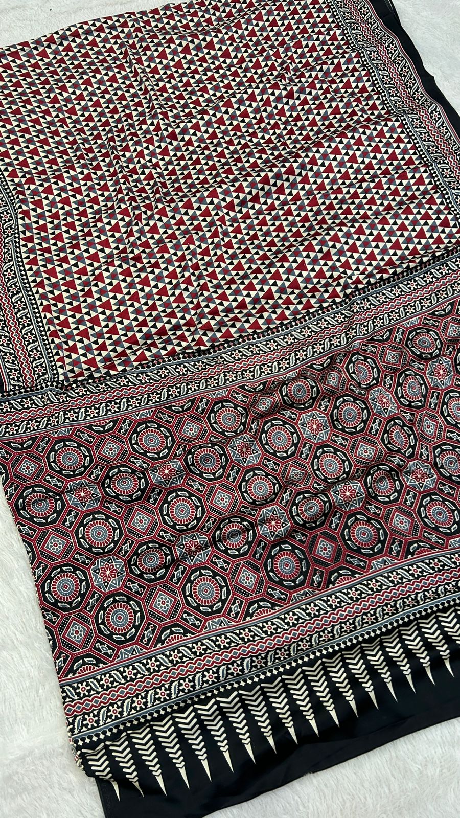 Summer Special Ajrakh Collection Saree (107)