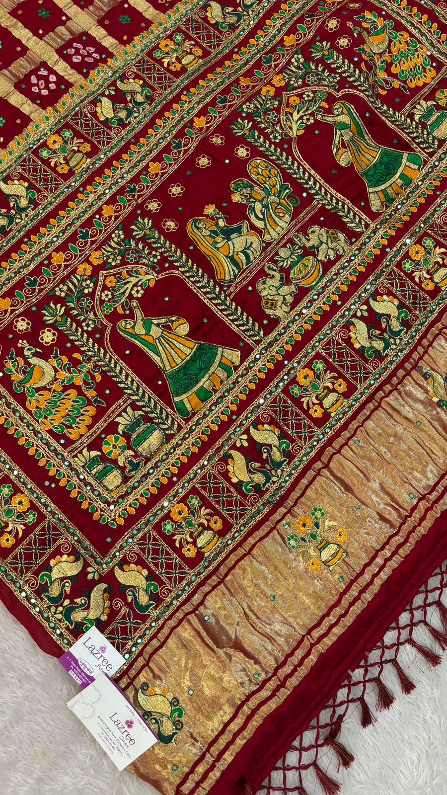 Traditional Gharchola Saree (783 Maroon)