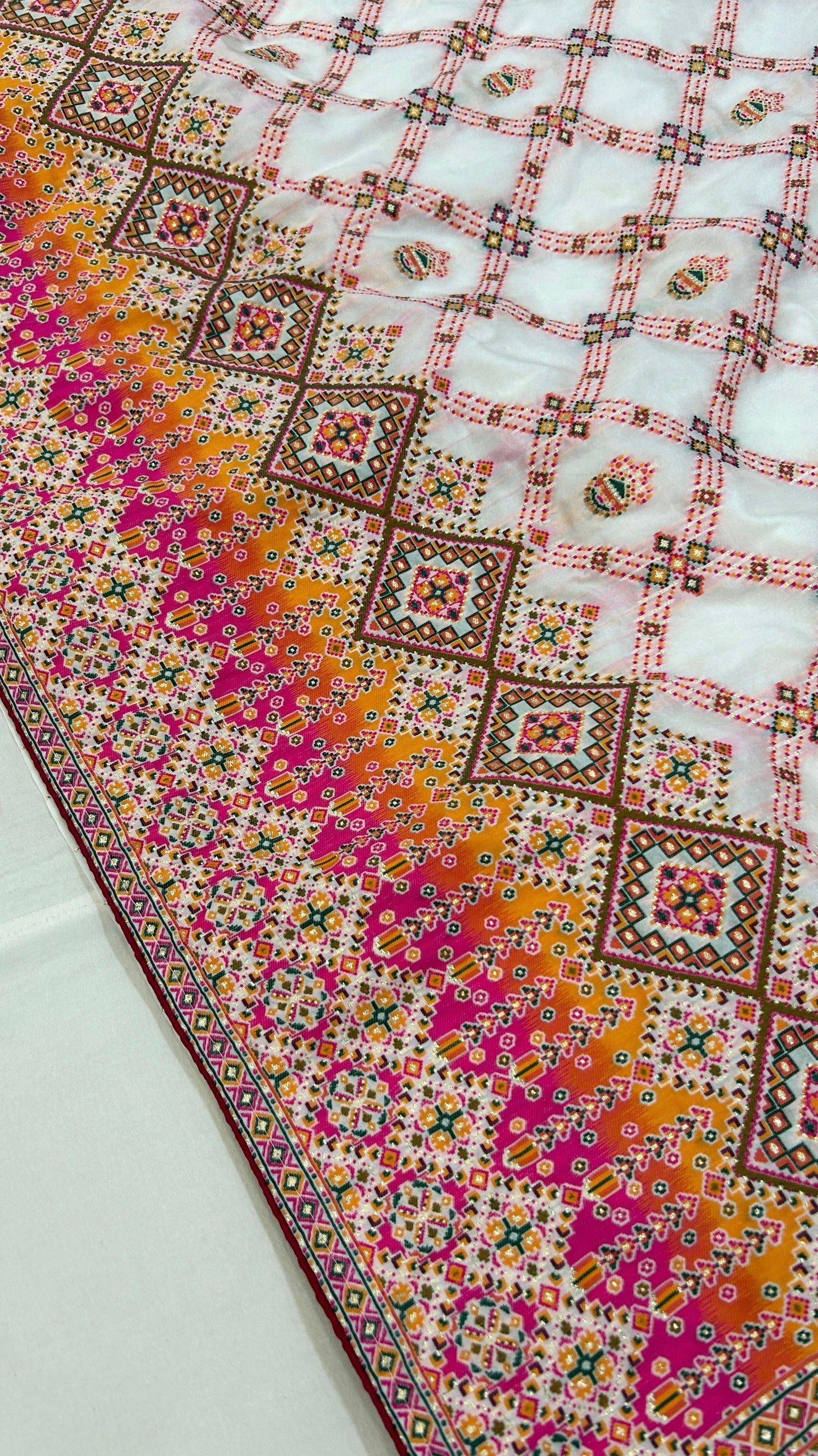 Rajwadi Pashmina Patola Silk Saree