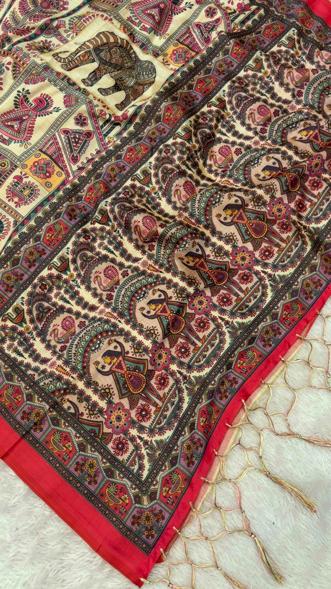 Tusser Silk Kalamkari Saree Vol.12