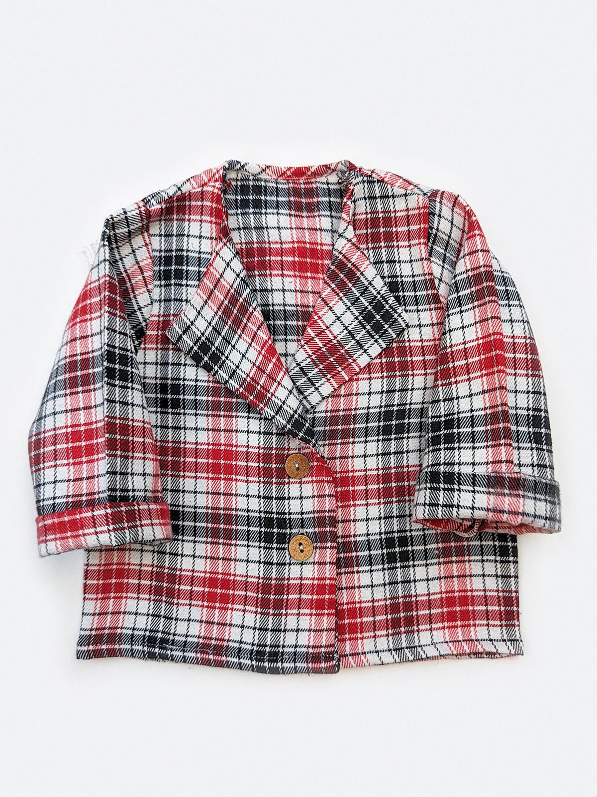 Halemons Baby Boy Semi Cotton Full Sleeves Jacket Overcoat style-Red