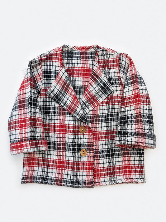 Halemons Baby Boy Semi Cotton Full Sleeves Jacket Overcoat style-Red