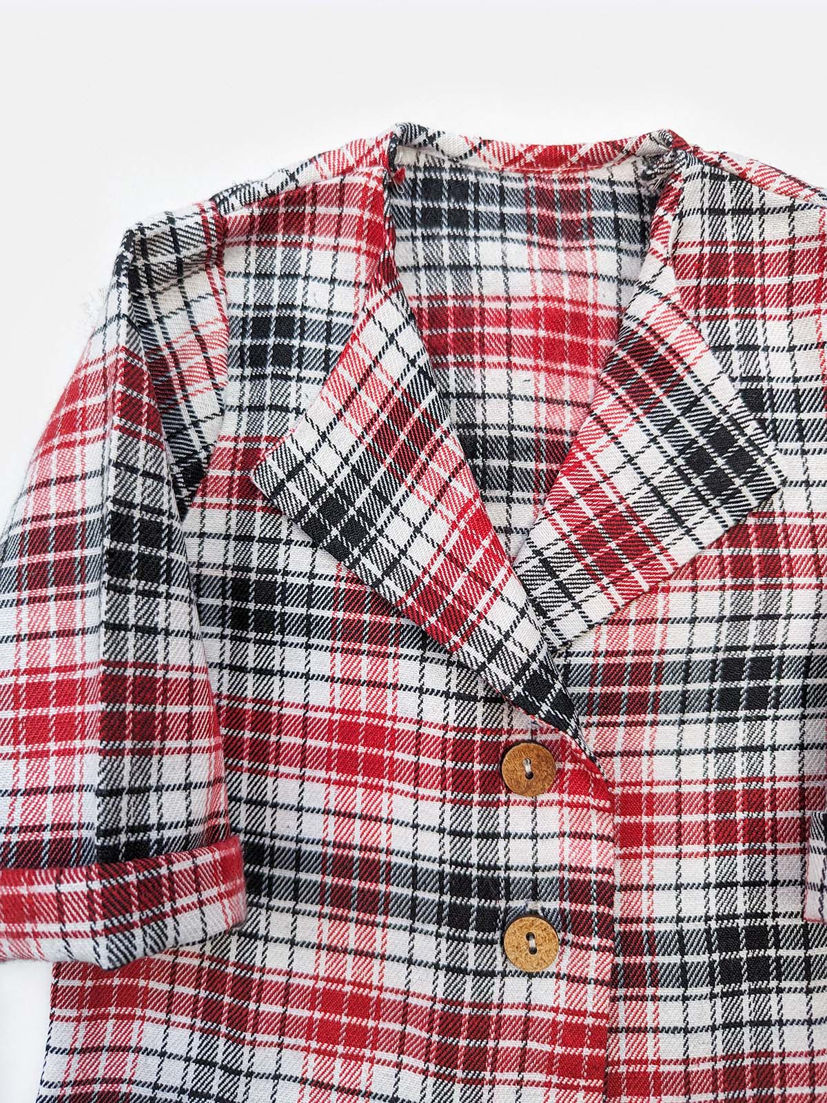 Halemons Baby Boy Semi Cotton Full Sleeves Jacket Overcoat style-Red